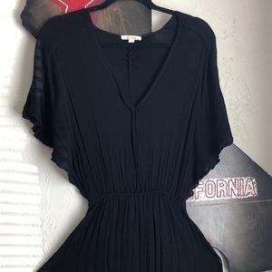 Ella Moss Black Linen Maxi Dress